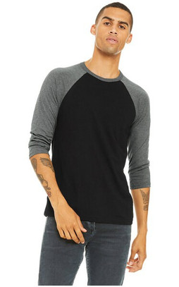 Bella B3200 - Unisex ¾ sleeve baseball tee