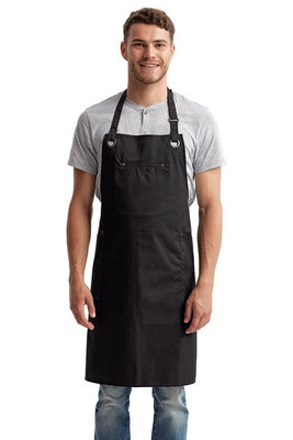 Artisan Collection by Reprime RP121 - Unisex Barley Contrast Stitch Sustainable Bib Apron