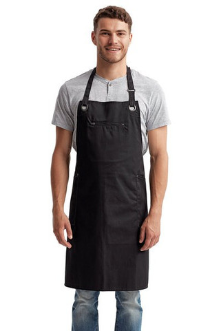 Artisan Collection by Reprime RP121 - Unisex Barley Contrast Stitch Sustainable Bib Apron