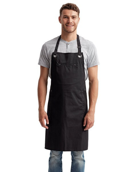 Artisan Collection by Reprime RP121 - Unisex Barley Contrast Stitch Sustainable Bib Apron