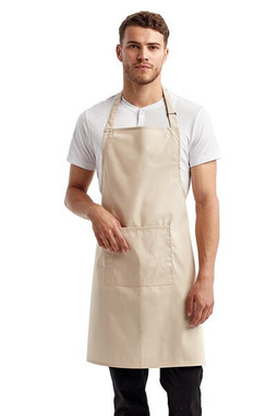 Artisan Collection by Reprime RP154 - Unisex Colours Sustainable Pocket Bib Apron