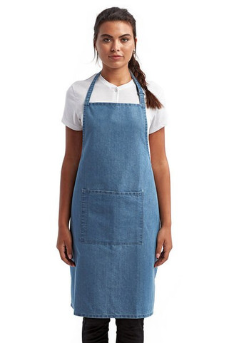 Artisan Collection by Reprime RP154 - Unisex Colours Sustainable Pocket Bib Apron