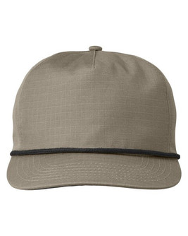 Big Accessories BA699 - Cotton Ripstop Snapback Cap with Rope Detail