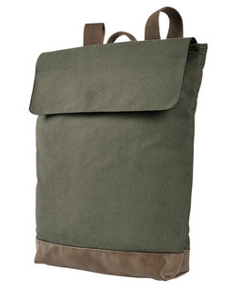 Authentic Pigment AP1922 - Mochila de Lona con Base de Cuero Sintético