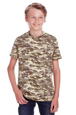 Code V C52207 - Youth Unisex Urban Woodland Camo T-Shirt