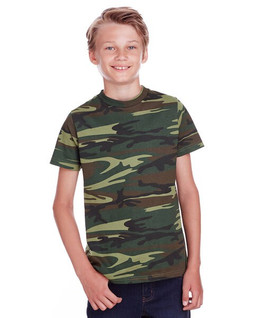 Code V C52207 - Youth Unisex Urban Woodland Camo T-Shirt