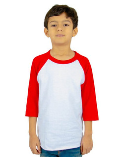 Shaka Wear SHRAGY - Youth 6 oz., 3/4-Sleeve Raglan