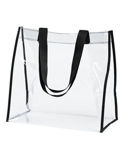 BAGedge BE252 - Bolso Transparente de PVC con Asas Contraste