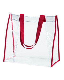 BAGedge BE252 - Transparent PVC Tote with Contrasting Handles