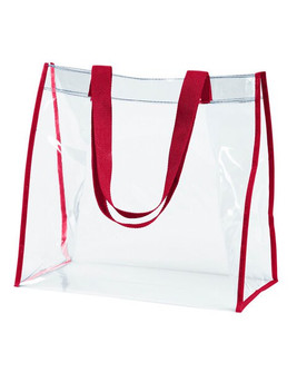 BAGedge BE252 - Transparent PVC Tote with Contrasting Handles