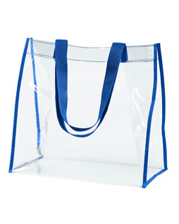 BAGedge BE252 - Transparent PVC Tote with Contrasting Handles