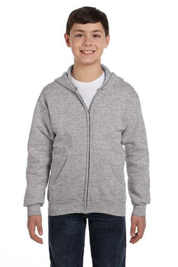 Hanes P480 - Youth 7.8 oz. EcoSmart® 50/50 Full-Zip Hooded Sweatshirt