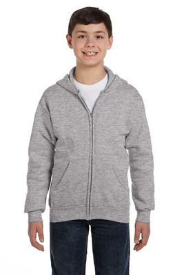 Hanes P480 - Youth 7.8 oz. EcoSmart® 50/50 Full-Zip Hooded Sweatshirt