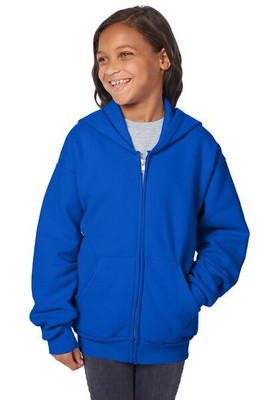 Hanes P480 - Youth 7.8 oz. EcoSmart® 50/50 Full-Zip Hooded Sweatshirt