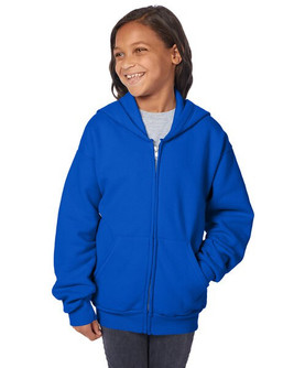 Hanes P480 - Youth 7.8 oz. EcoSmart® 50/50 Full-Zip Hooded Sweatshirt