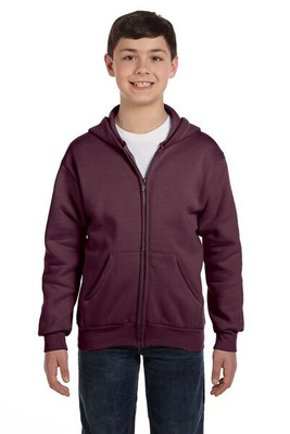 Hanes P480 - Youth 7.8 oz. EcoSmart® 50/50 Full-Zip Hooded Sweatshirt