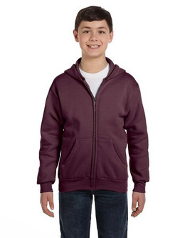 Hanes P480 - Youth 7.8 oz. EcoSmart® 50/50 Full-Zip Hooded Sweatshirt