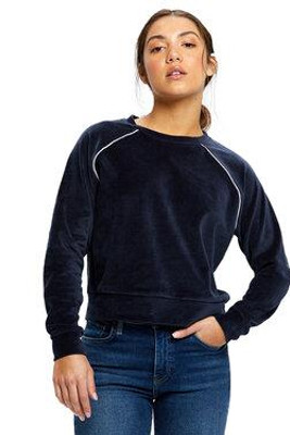 US Blanks US538 - Ladies Velour Long Sleeve Crop T-Shirt