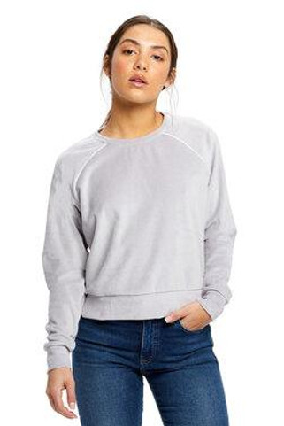 US Blanks US538 - Ladies Velour Long Sleeve Crop T-Shirt