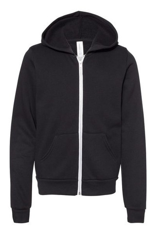 Bella+Canvas 3739Y - Youth Sponge Fleece Full-Zip Hooded Sweatshirt