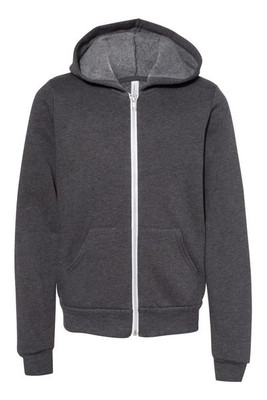 Bella+Canvas 3739Y - Youth Sponge Fleece Full-Zip Hooded Sweatshirt