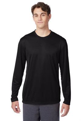 Hanes 482L - Camiseta de Manga Larga con Protección UV y FreshIQ