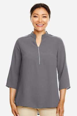 Devon & Jones DP611W - Ladies Perfect Fit  3/4-Sleeve Crepe Tunic
