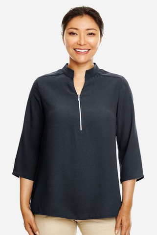 Devon & Jones DP611W - Ladies Perfect Fit  3/4-Sleeve Crepe Tunic