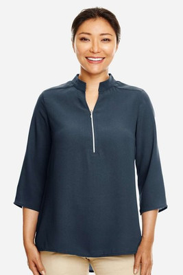 Devon & Jones DP611W - Ladies Perfect Fit  3/4-Sleeve Crepe Tunic