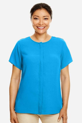 Devon & Jones DP612W - Ladies Perfect Fit  Short-Sleeve Crepe Blouse