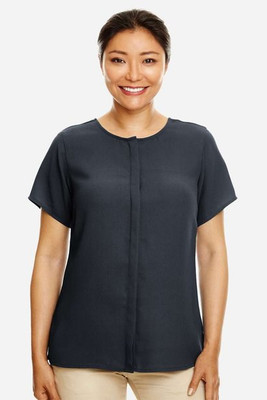 Devon & Jones DP612W - Ladies Perfect Fit  Short-Sleeve Crepe Blouse