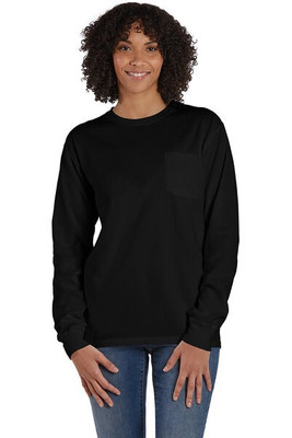 ComfortWash by Hanes GDH250 - Unisex Garment-Dyed Long-Sleeve T-Shirt with Pocket
