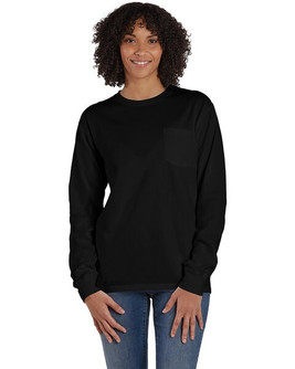 ComfortWash by Hanes GDH250 - Unisex Garment-Dyed Long-Sleeve T-Shirt with Pocket