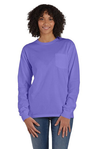 ComfortWash by Hanes GDH250 - Unisex Garment-Dyed Long-Sleeve T-Shirt with Pocket