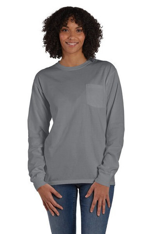 ComfortWash by Hanes GDH250 - Unisex Garment-Dyed Long-Sleeve T-Shirt with Pocket