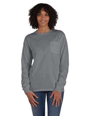 ComfortWash by Hanes GDH250 - Unisex Garment-Dyed Long-Sleeve T-Shirt with Pocket