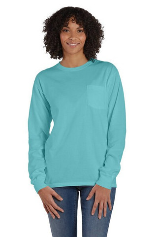ComfortWash by Hanes GDH250 - Unisex Garment-Dyed Long-Sleeve T-Shirt with Pocket