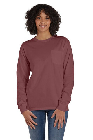 ComfortWash by Hanes GDH250 - Unisex Garment-Dyed Long-Sleeve T-Shirt with Pocket