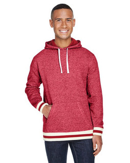 J. America JA8701 - Adult Peppered Fleece Lapover Hooded Sweatshirt