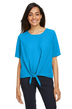 Devon & Jones DP617W - Ladies Perfect Fit Tie-Front Blouse