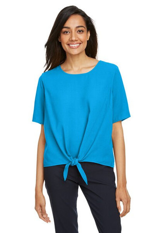 Devon & Jones DP617W - Ladies Perfect Fit Tie-Front Blouse