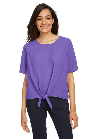 Devon & Jones DP617W - Ladies Perfect Fit Tie-Front Blouse