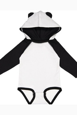 Rabbit Skins 4418 - Infant Long Sleeve Fine Jersey Bodysuit With Ears