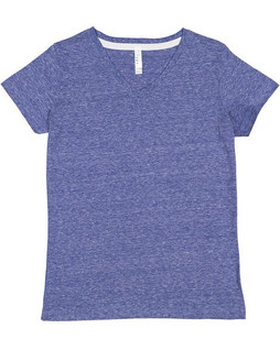 LAT 3591 - Ladies V-Neck Harborside Melange Jersey T-Shirt
