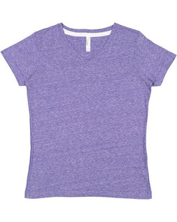 LAT 3591 - Ladies V-Neck Harborside Melange Jersey T-Shirt