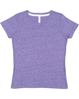 LAT 3591 - Ladies V-Neck Harborside Melange Jersey T-Shirt