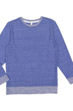 LAT 6965 - Harborside French Terry Crewneck with Stylish Elbow Patches