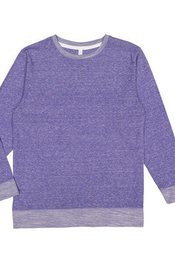LAT 6965 - Harborside French Terry Crewneck with Stylish Elbow Patches