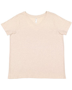 LAT 3817 - Ladies Curvy V-Neck Fine Jersey T-Shirt