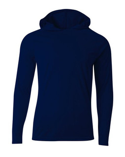 A4 N3409 - Mens Cooling Performance Long-Sleeve Hooded T-shirt